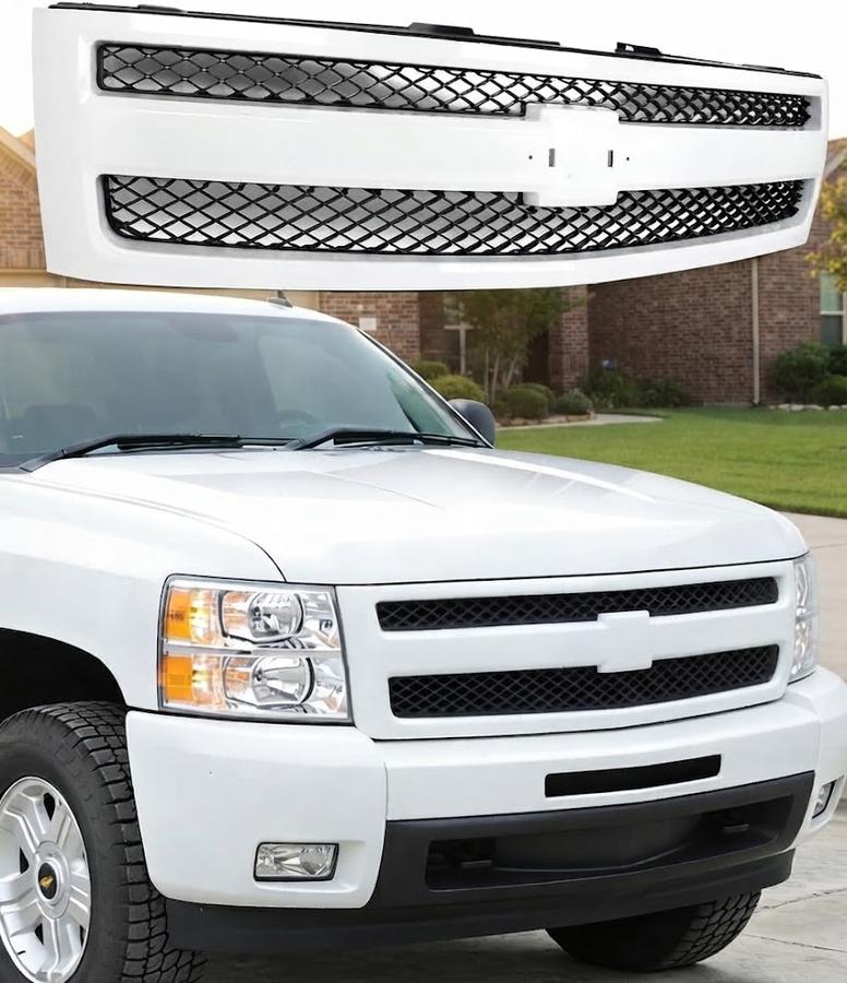 Front Grill Assembly Fits for 2007-2013 Chevrolet Silverado 1500