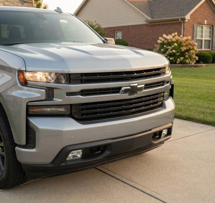 Active grille shutter assembly for a Chevrolet Silverado 1500